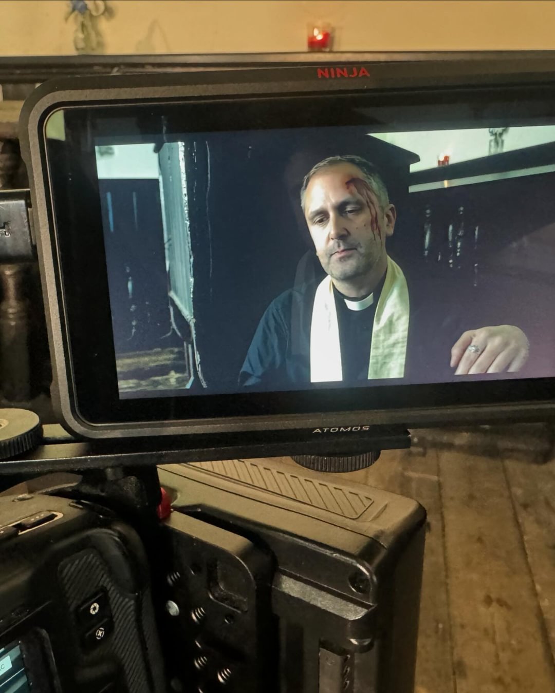 Nathan Head filming Dracula rise of the Vampire